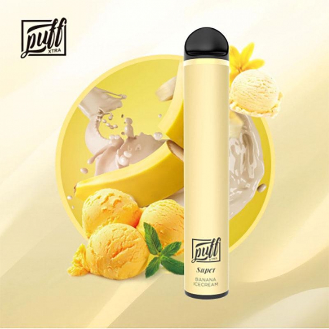 Puff Xtra Super Banana Ice Cream Disposable Vape Puffholic Vape