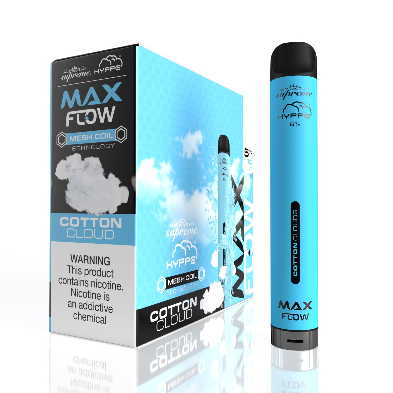 Hyppe Max Flow Cotton Cloud Disposable Vape - Puffholic Vape